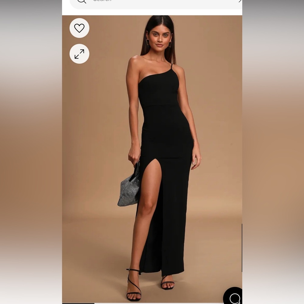 Lulus black one shoulder dress